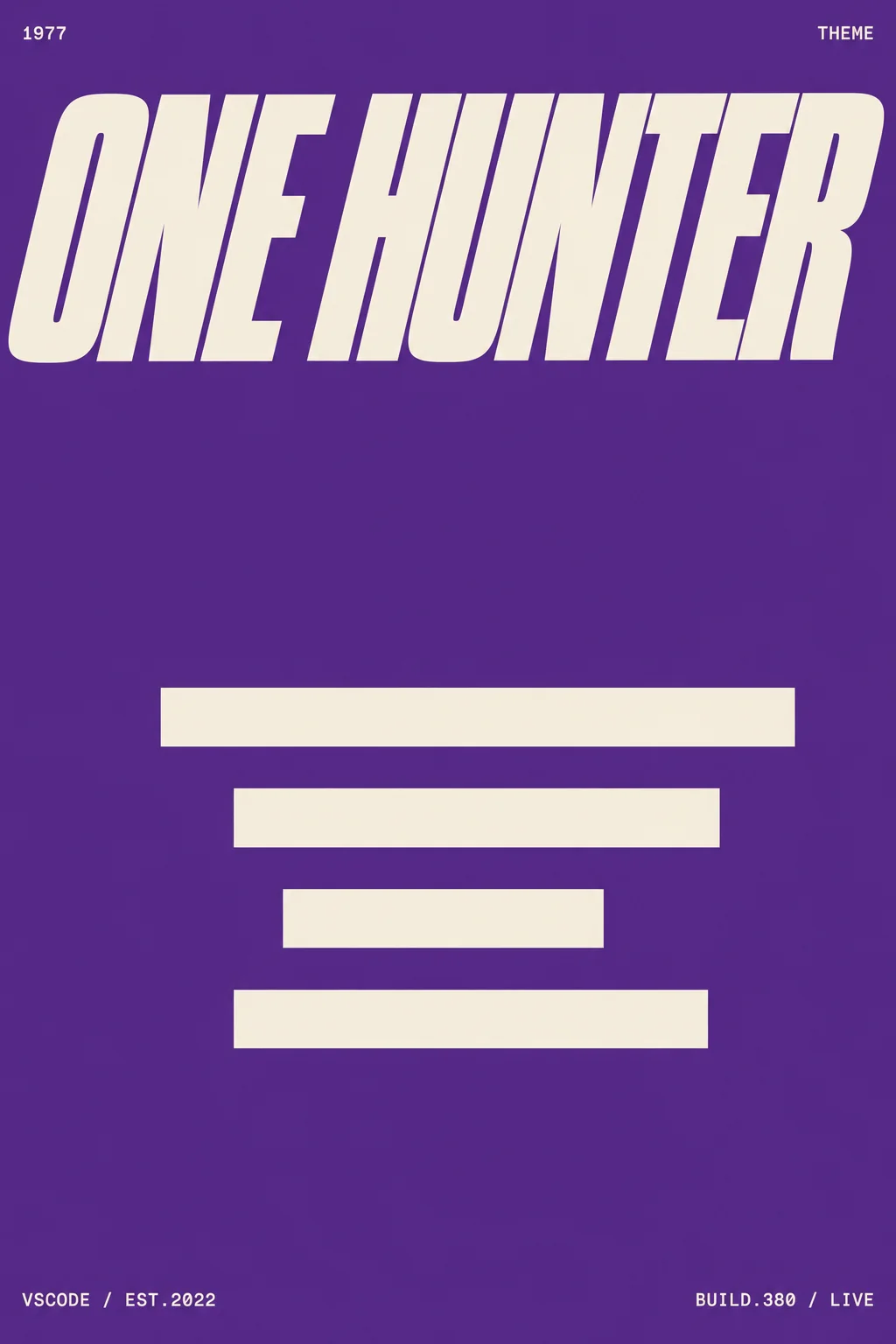 ONE HUNTER cassette cover